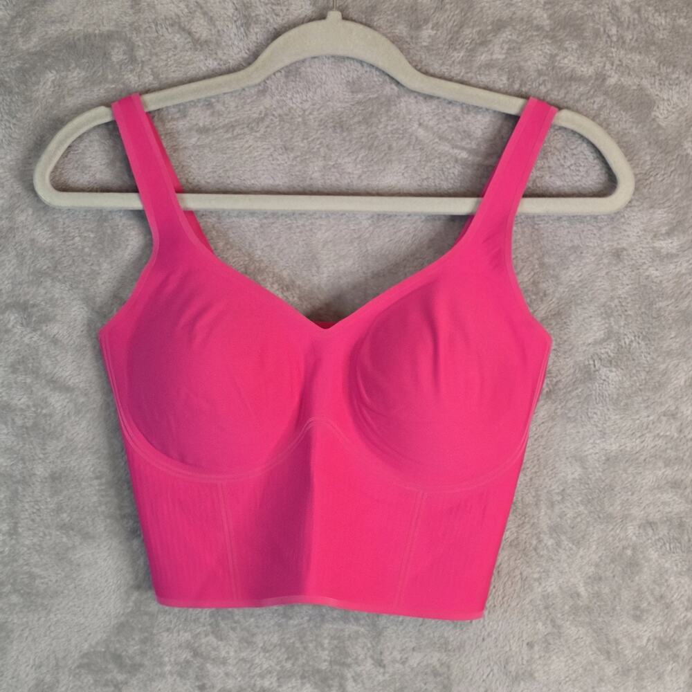 Fanka Body Sculpt Sports Bra Size Med Hot Pink Yoga Workout Running